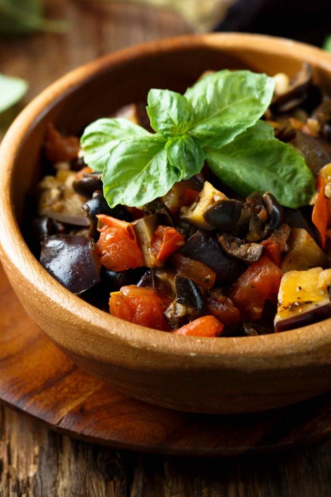 Middle Eastern Roasted Eggplant Salad