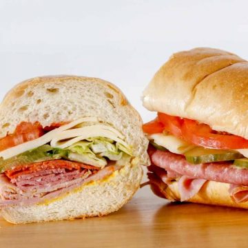 If you’re craving a meal that’s hearty and big on flavor, this Italian pepperoni sandwich is just what you need. It’s loaded with slices of pepperoni, salami, ham, and mozzarella cheese.