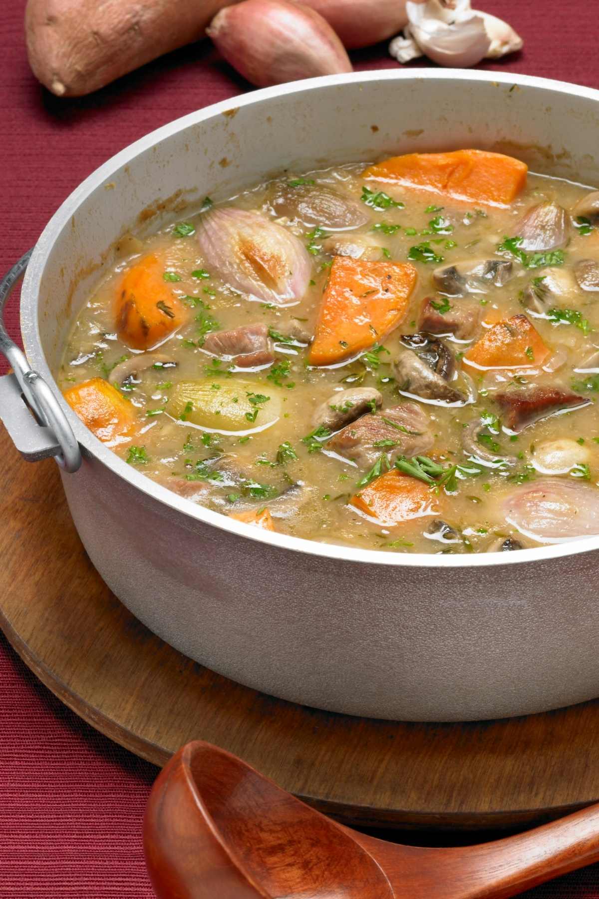 If you have some leftover roast pork from the holidays, you’ll want to make this pork soup. It’s rich and hearty enough to enjoy as a meal.