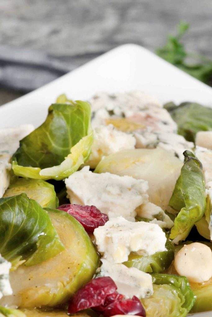 Roasted Brussels and Goat Cheese