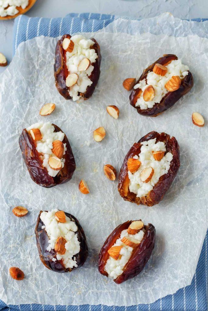 Roasted Goat Cheese Stuffed Dates