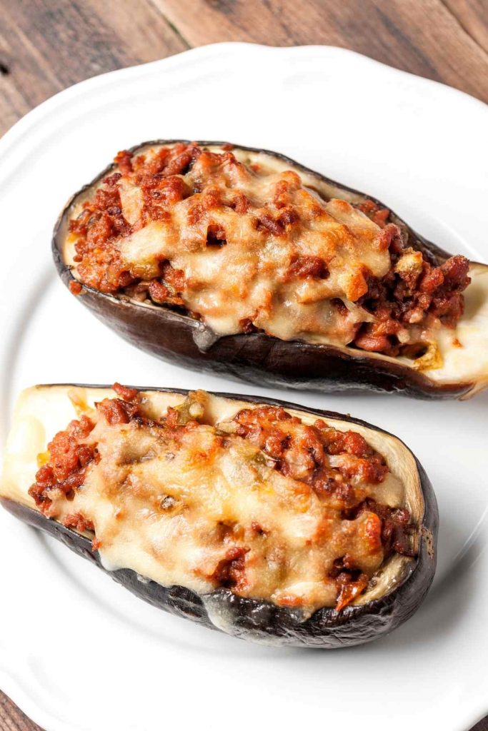 Sausage Stuffed Eggplant