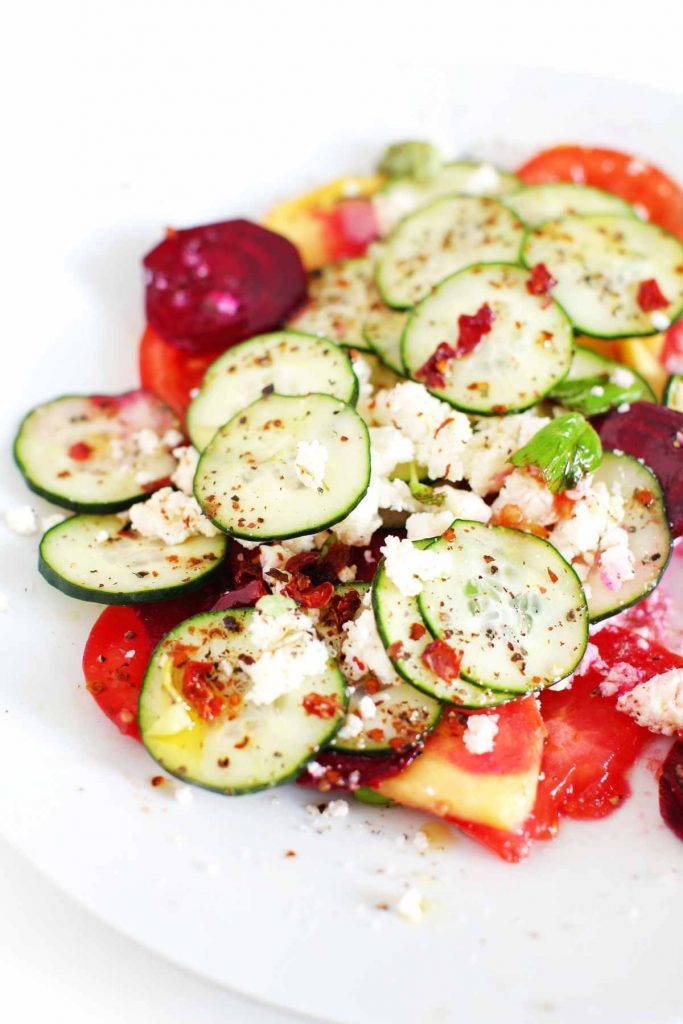 Summer Salad With Herbed Ricotta
