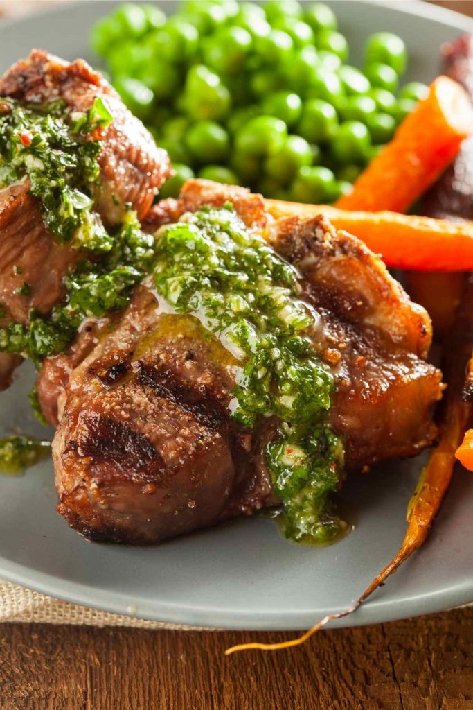 Grilled Lamb Chops with Chimichurri Sauce