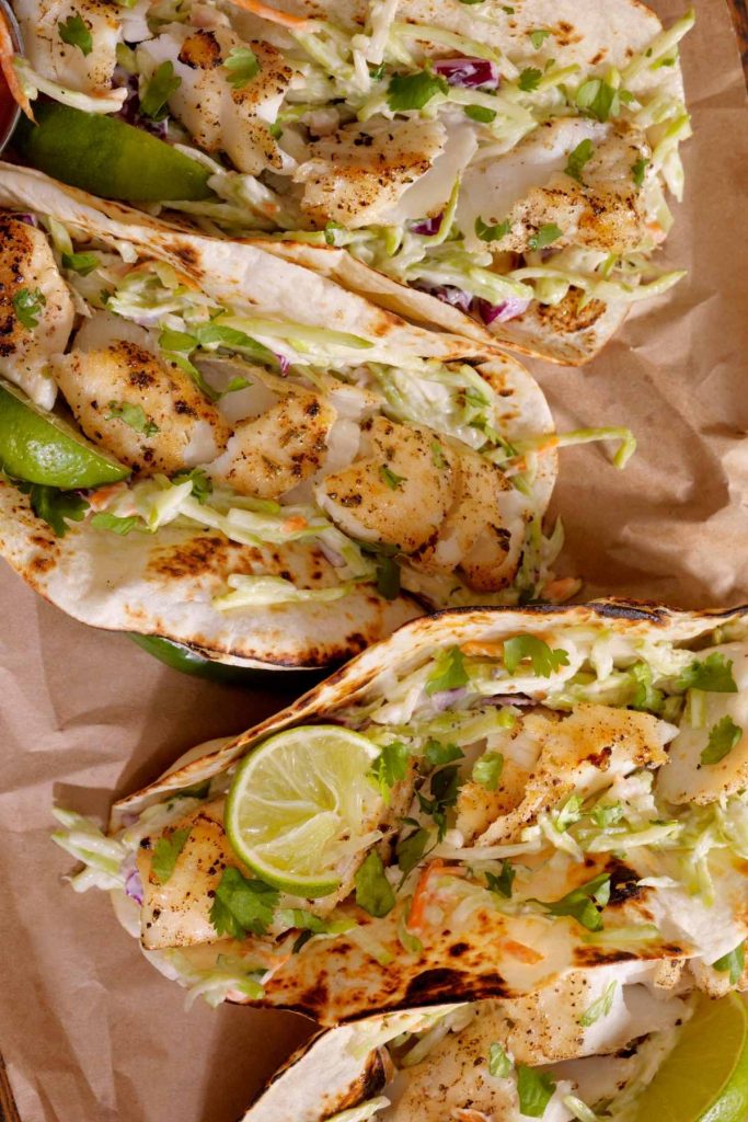 Serve these tasty halibut fish tacos for next week’s Taco Tuesday! Enjoy them with your favorite toppings and the homemade taco sauce included in the recipe below.