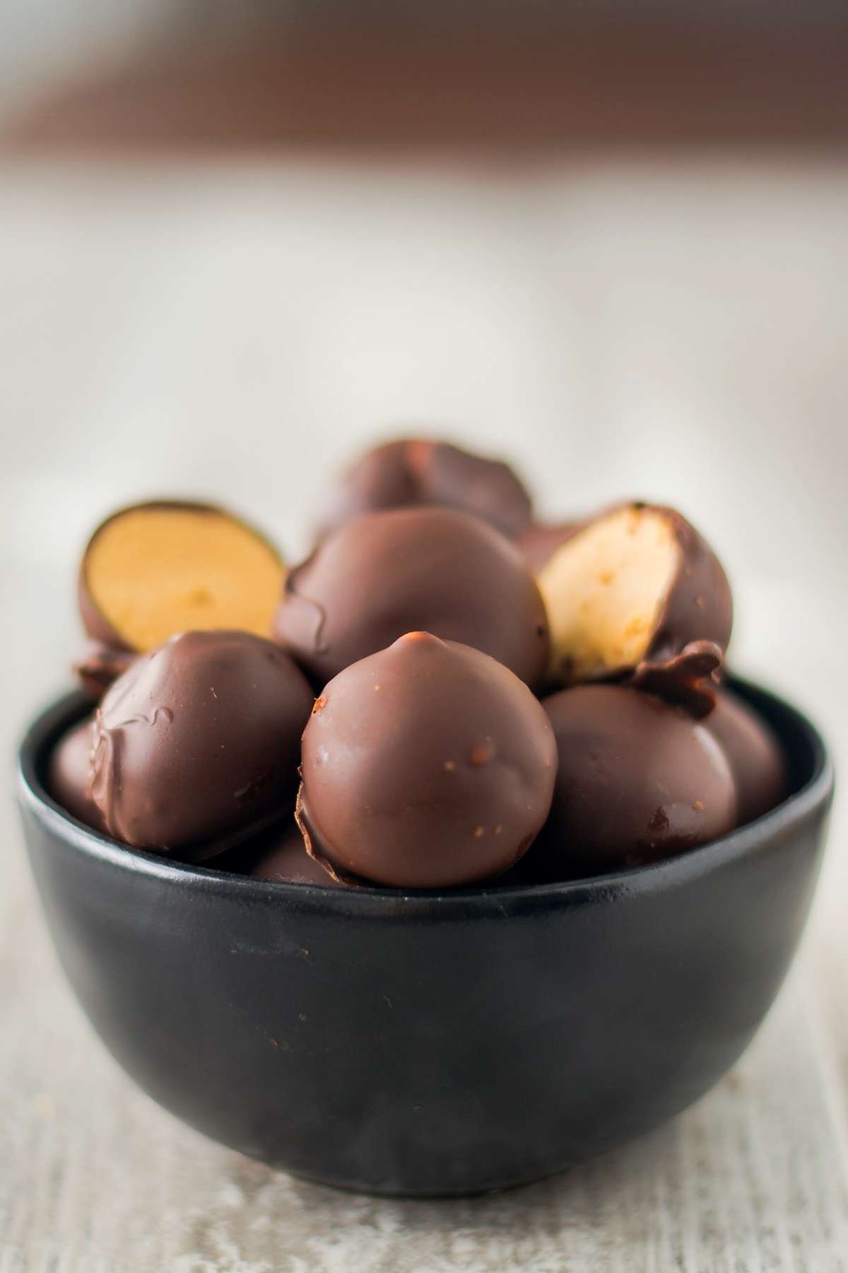 These old-fashioned peanut butter balls are a favorite among both kids and adults. They’re the perfect size to pop in your mouth!