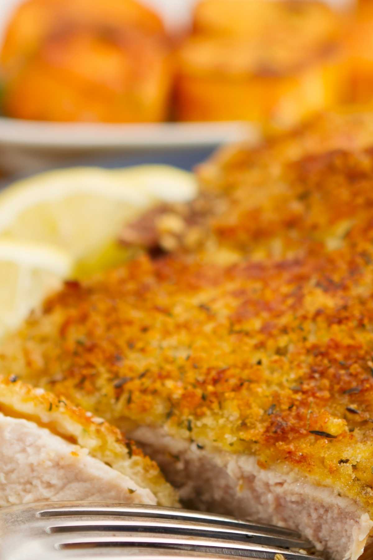These parmesan pork chops are perfectly moist and tender on the inside and crispy on the outside. They’re super easy to make and are ready to eat in under an hour.