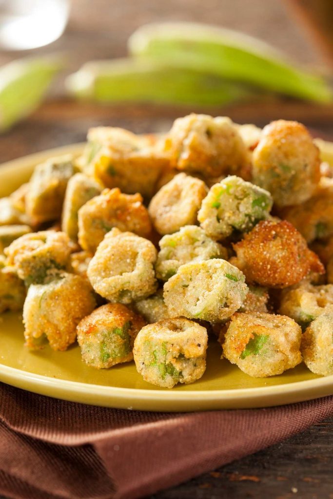 Southern-fried okra is a summertime snack that has earned the nickname “southern popcorn” for its delicious golden nuggets of flavor.