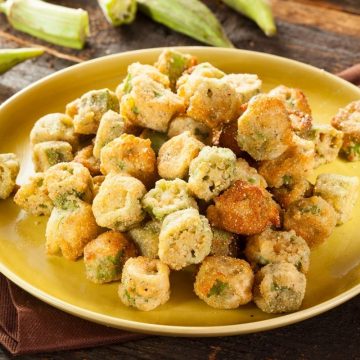 Southern-fried okra is a summertime snack that has earned the nickname “southern popcorn” for its delicious golden nuggets of flavor.