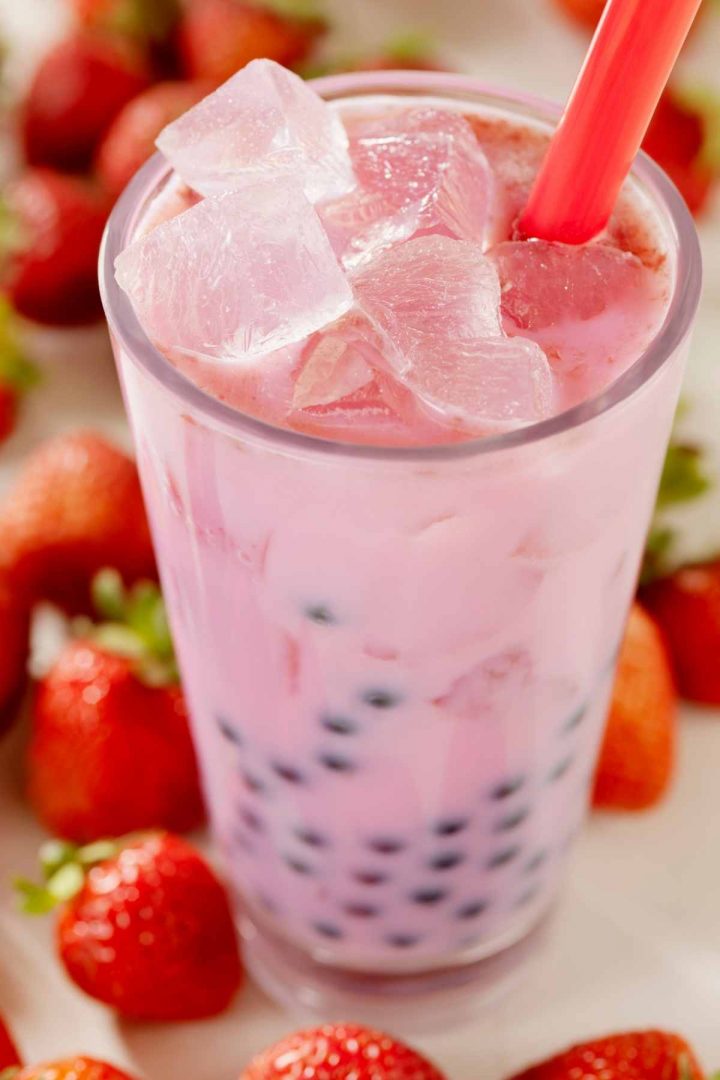 Best Strawberry Boba (Bubble Tea) IzzyCooking