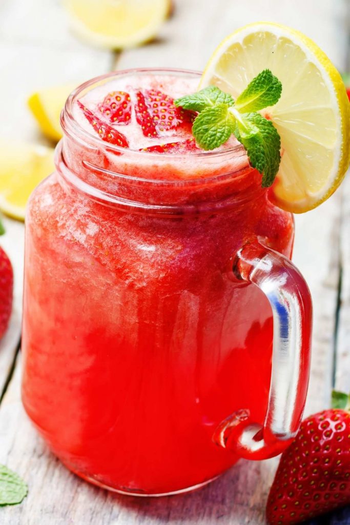 Strawberry Lemonade Vodka Slushies
