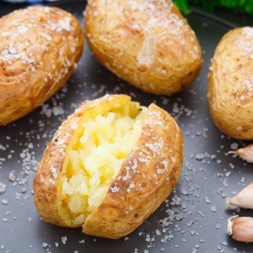 Easy Toaster Oven Baked Potatoes - IzzyCooking