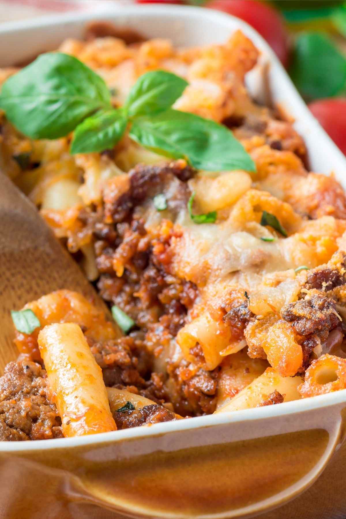 This Baked Ziti With Italian Sausage is hearty, comforting, and delicious. It’s a satisfying dish featuring savory Italian sausage, tender pasta, three kinds of cheese, and a rich tomato sauce.