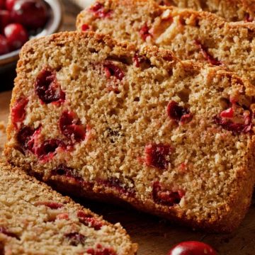 The tart flavor of fresh cranberries combines with creamy bananas to make this decadent Cranberry Banana Bread. Serve it to guests at your next casual get-together!