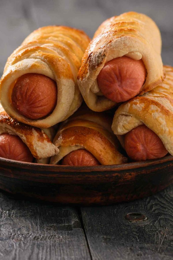 Make these fun Crescent Roll Hot Dogs the next time you’re hosting a kid’s birthday party! The crescent rolls are soft and flaky and perfectly hug the hot dogs.