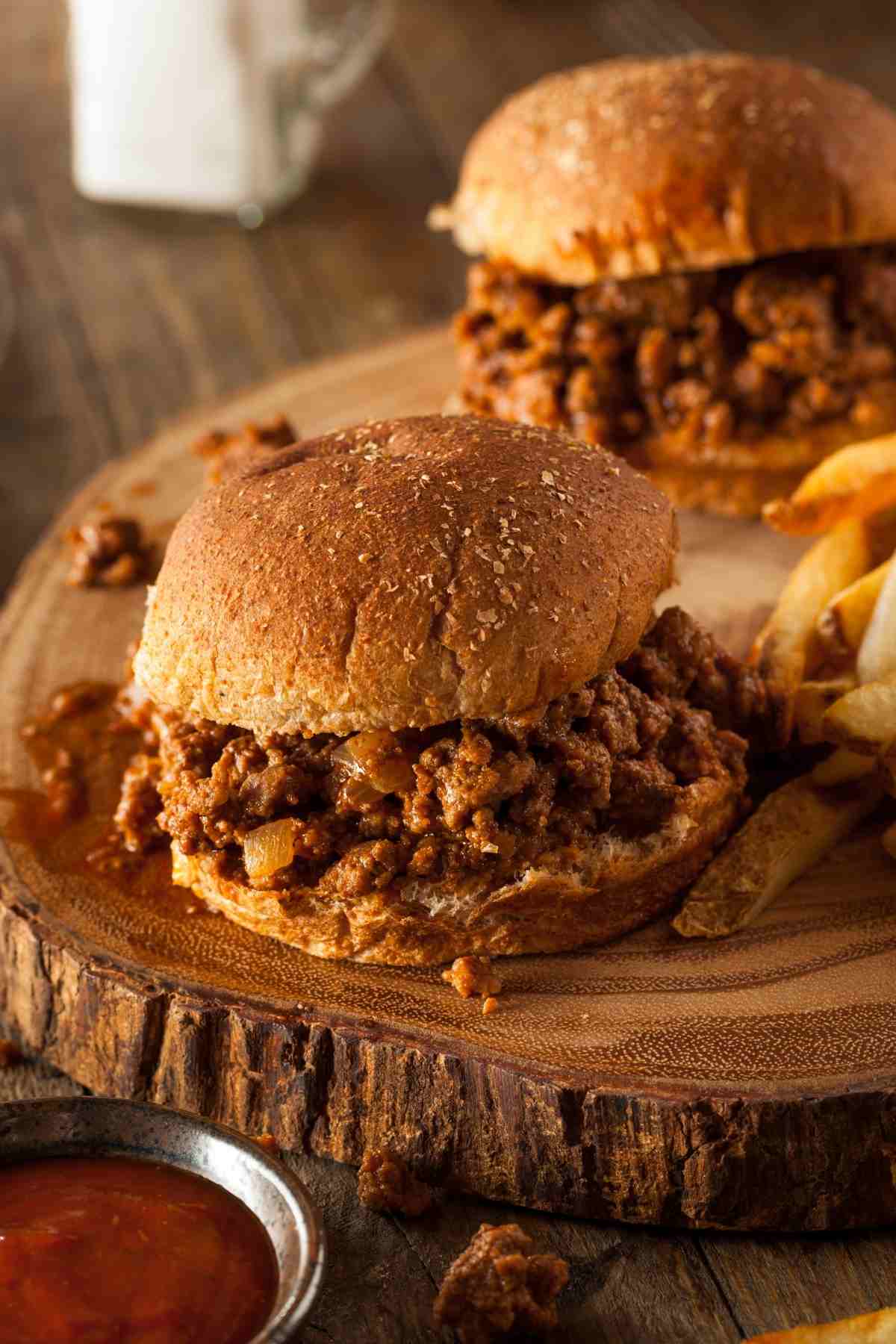 These Homemade Sloppy Joes are a hit with kids and adults alike. The ground beef is seasoned with onion and garlic and cooked in a delicious sauce that’s sweet and tangy. Serve it on toasted hamburger buns and you’re good to go!
