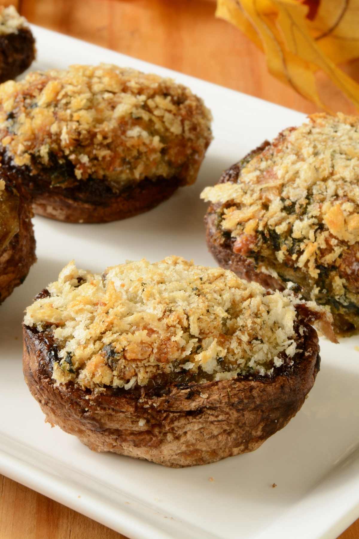 These fabulous Spinach-Stuffed Mushrooms are the perfect appetizer for a party. They’re made with two kinds of cheese and fresh baby spinach and are perfectly seasoned.