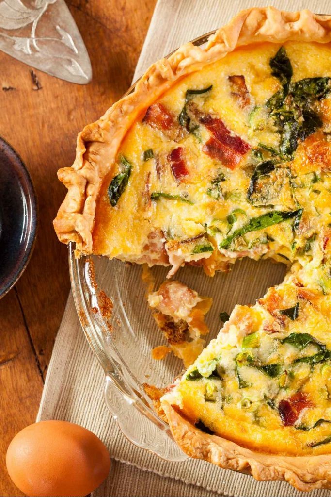 Bacon and Swiss Chard Quiche
