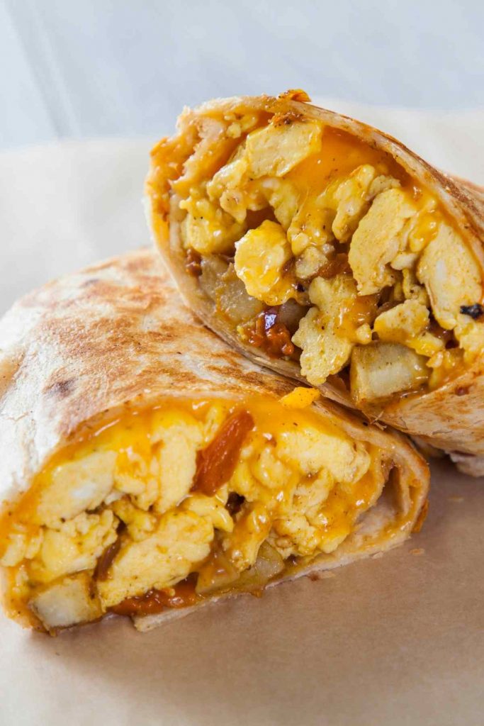 Bacon Egg and Cheese Breakfast Burrito