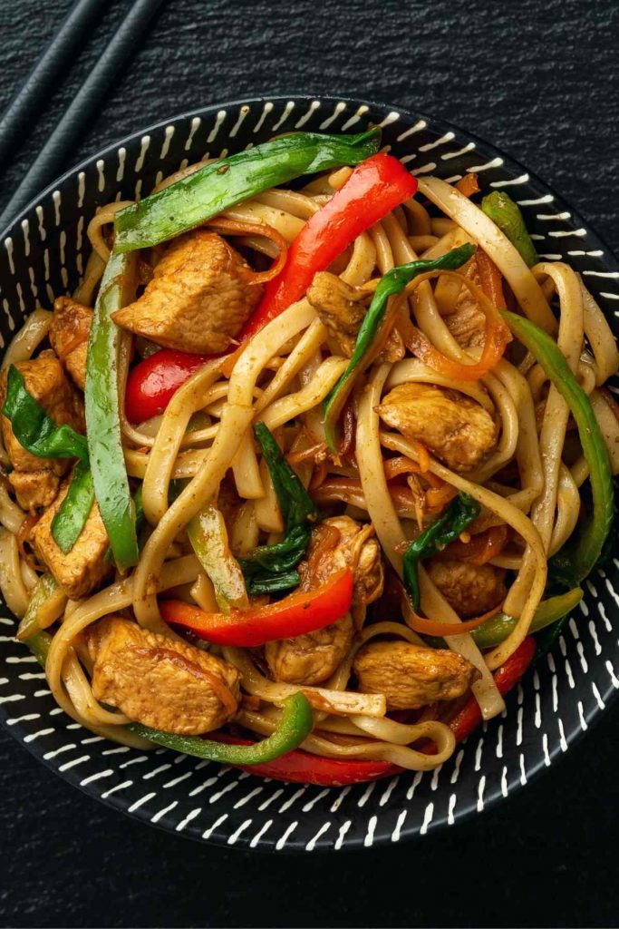 Chicken Chow Fun is loaded with wide noodles, tender chicken pieces, and crispy vegetables, and it's ready in minutes! Prepare to be amazed at what you can create with just a few ingredients and a nonstick skillet!