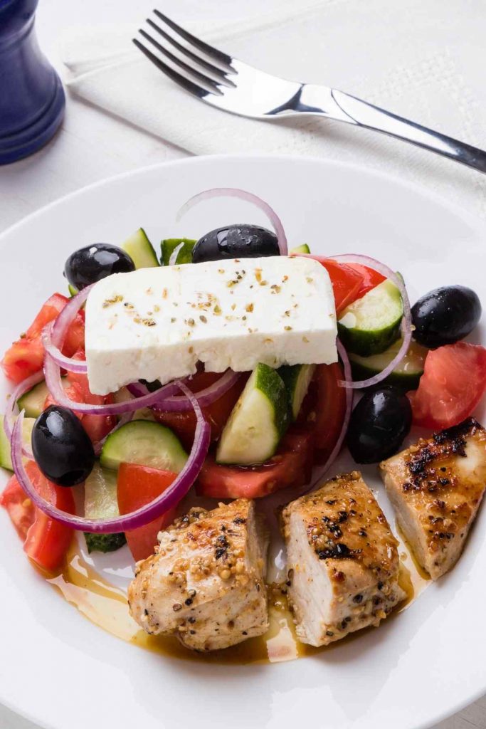 Grilled Greek Chicken Salad
