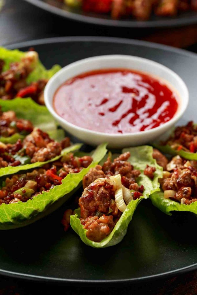 Korean Ground Beef Lettuce Wrap