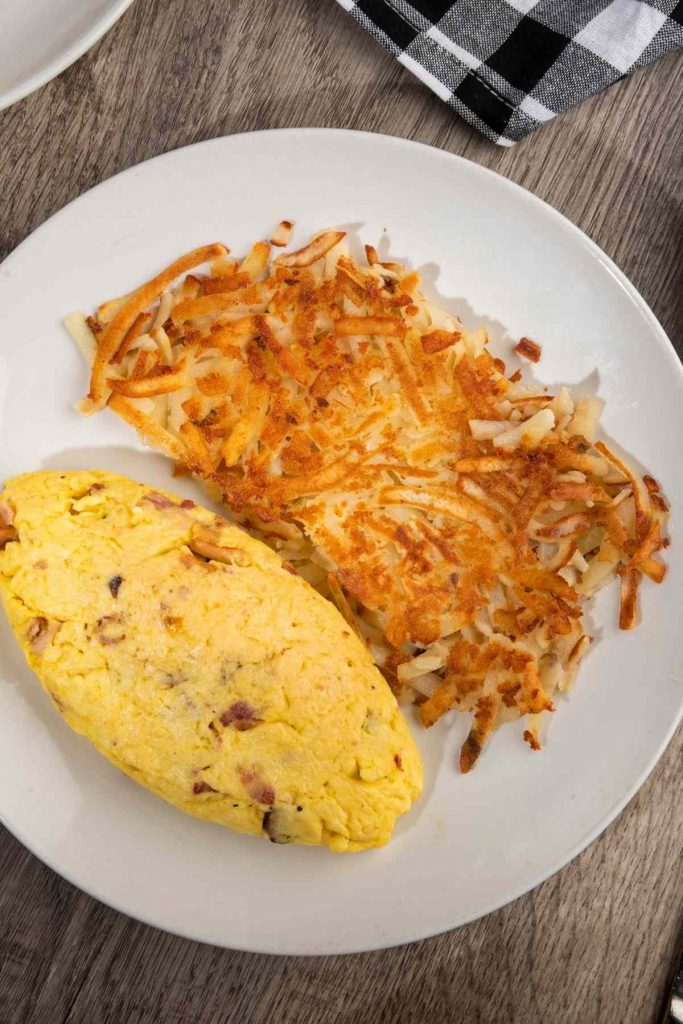 Loaded Grilled Hash Brown Omelet