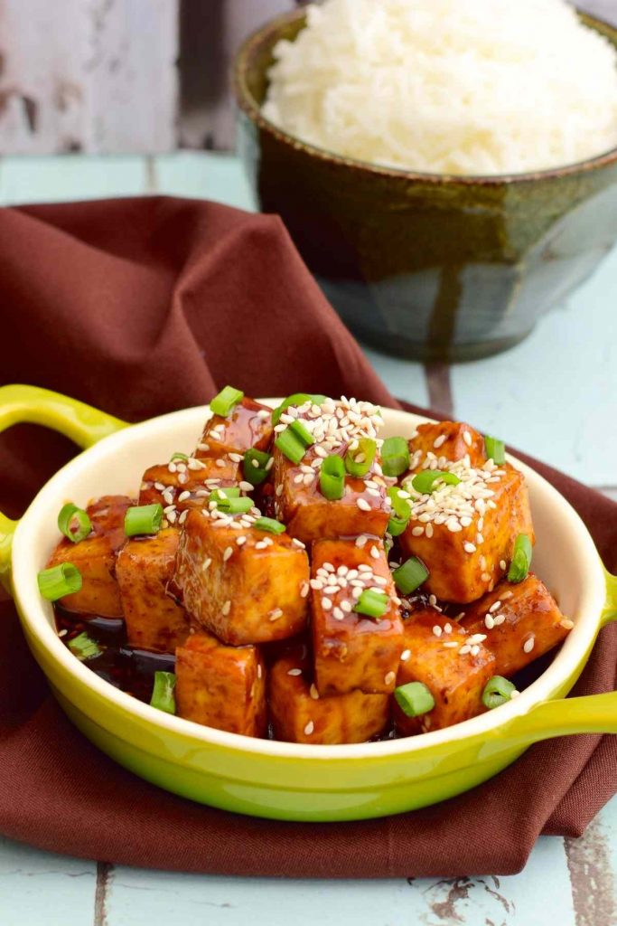 Pan-Fried Sesame Garlic Tofu
