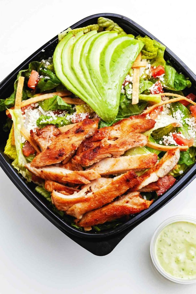 Pesto Grilled Chicken Avocado Salad