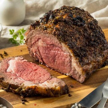 This Ribeye Roast is succulent and delicious. The roast is tender, juicy, and perfectly seasoned.