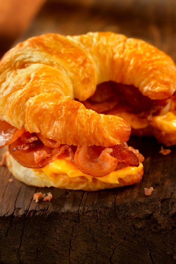 Bacon, Eggs, And Cheese Croissant Sandwiches