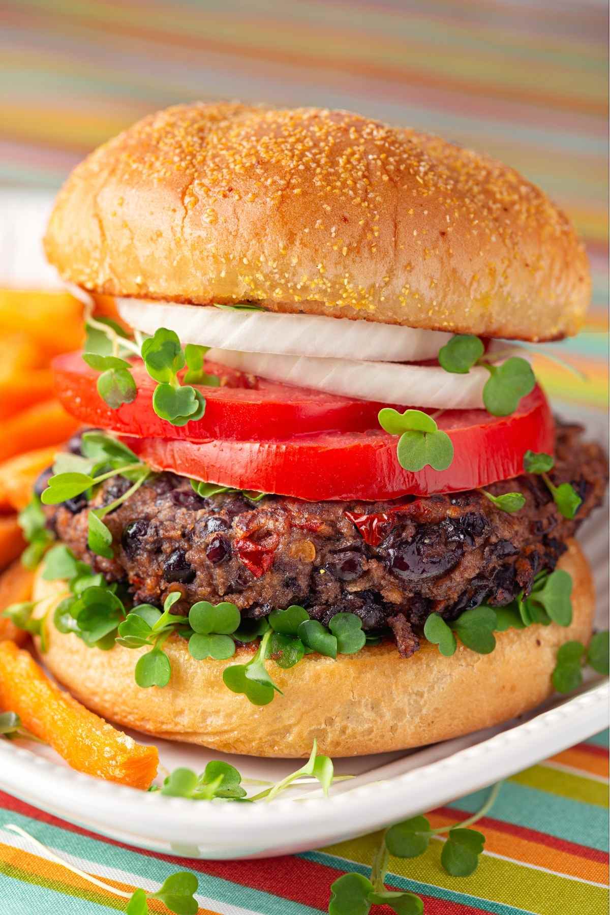 Healthy, hearty, and utterly satisfying, this Black Bean Patty is crispy on the outside and tender and flavor on the inside. Perfect for grilling and loaded with flavor, these black bean burgers are ideal for your plain or brioche buns.