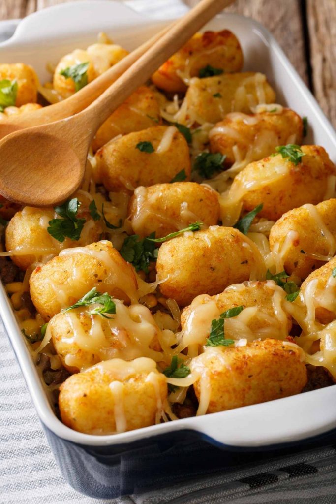 Cowboy Tater Tot Casserole For Two