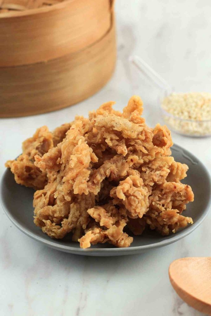 Fried King Oyster Mushrooms