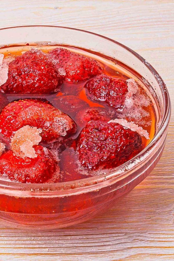 Frozen Strawberries in Syrup