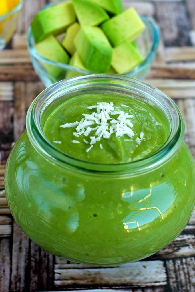 Keto Avocado Apple Coconut Smoothie