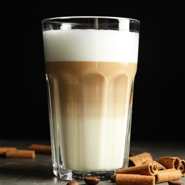 Latte Macchiato is authentic Italian espresso with just a dollop of froth in the center. If you wish your cappuccino or caffe latte had just a little less milk, this is the brew for you.