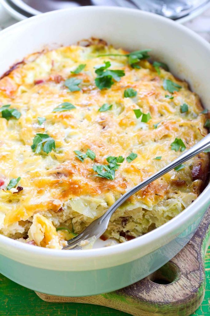 Low Carb Cheesy Cabbage Casserole