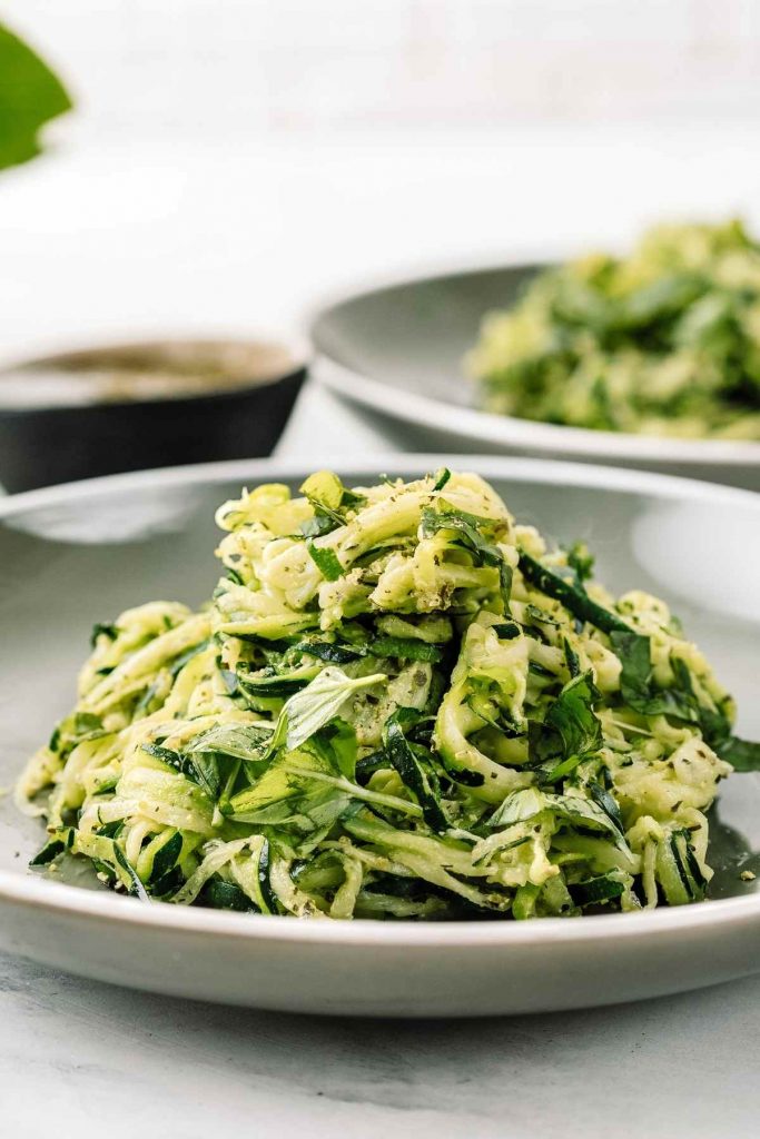 Spinach Parmesan Zucchini Noodles