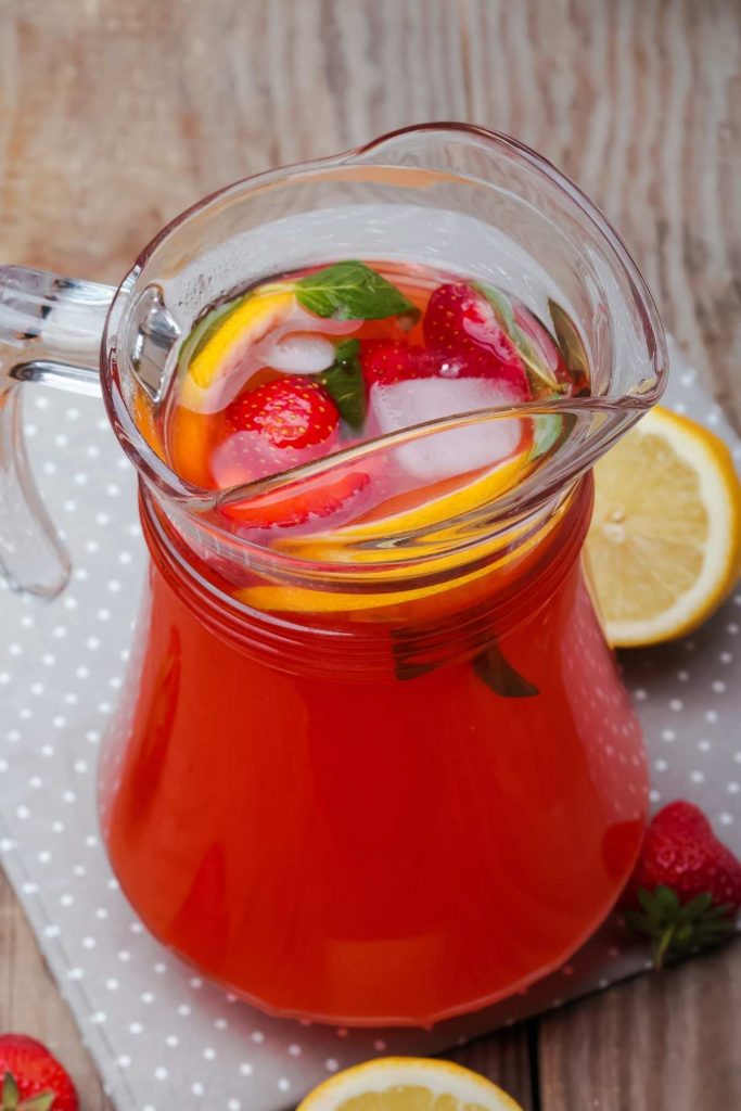 Tropical Strawberry Lemonade Party Punch