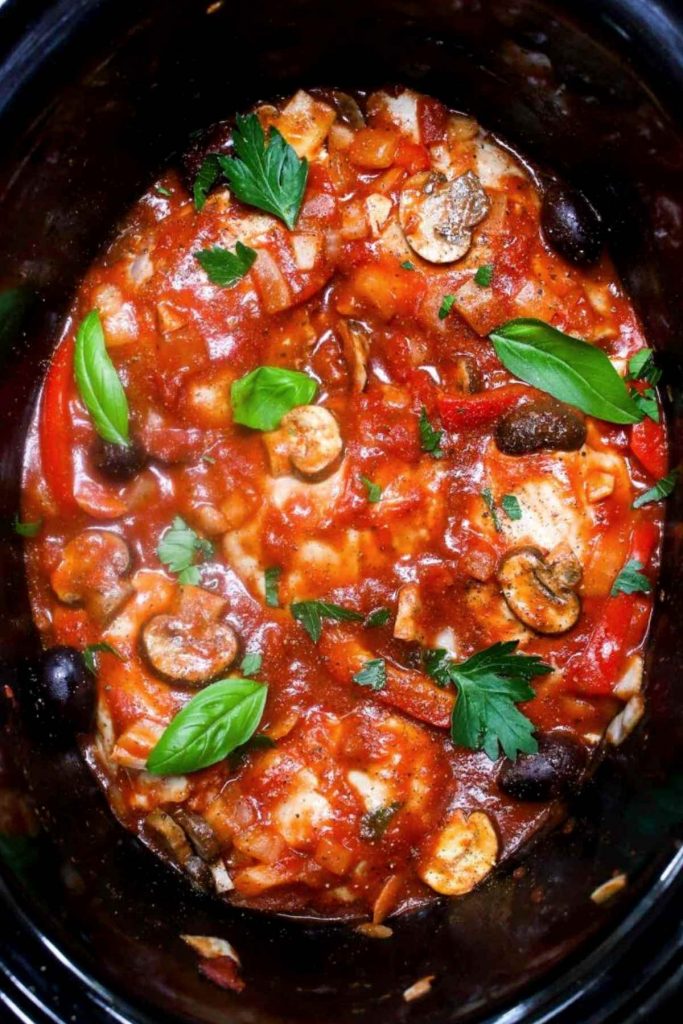 Crockpot Chicken Cacciatore