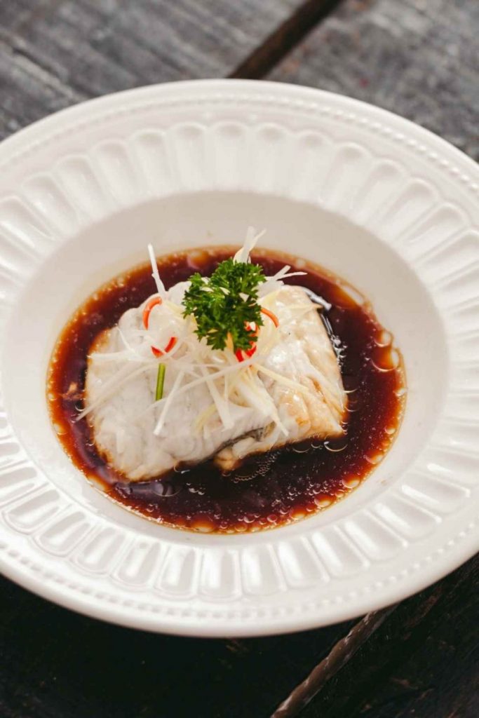 Steamed Monk fish