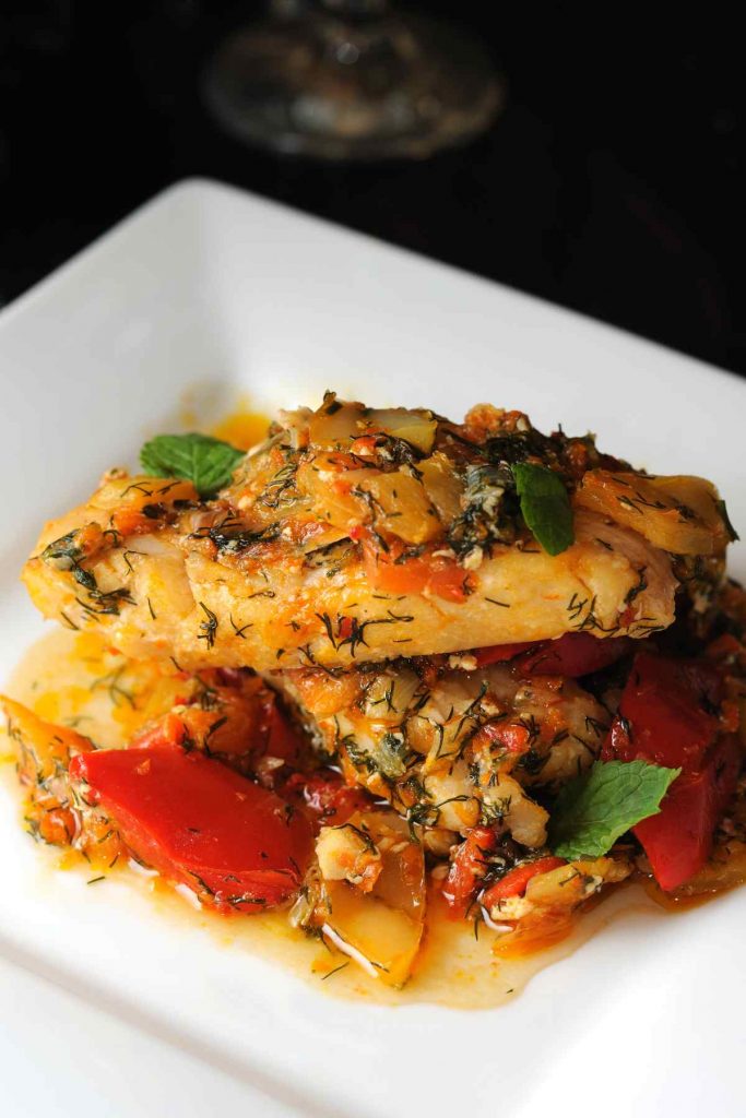 Mediterranean-Style Baked Grouper