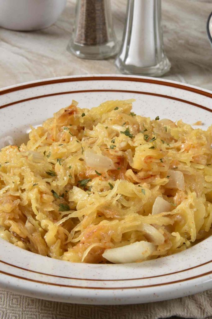 Keto Chicken Spaghetti Squash Alfredo