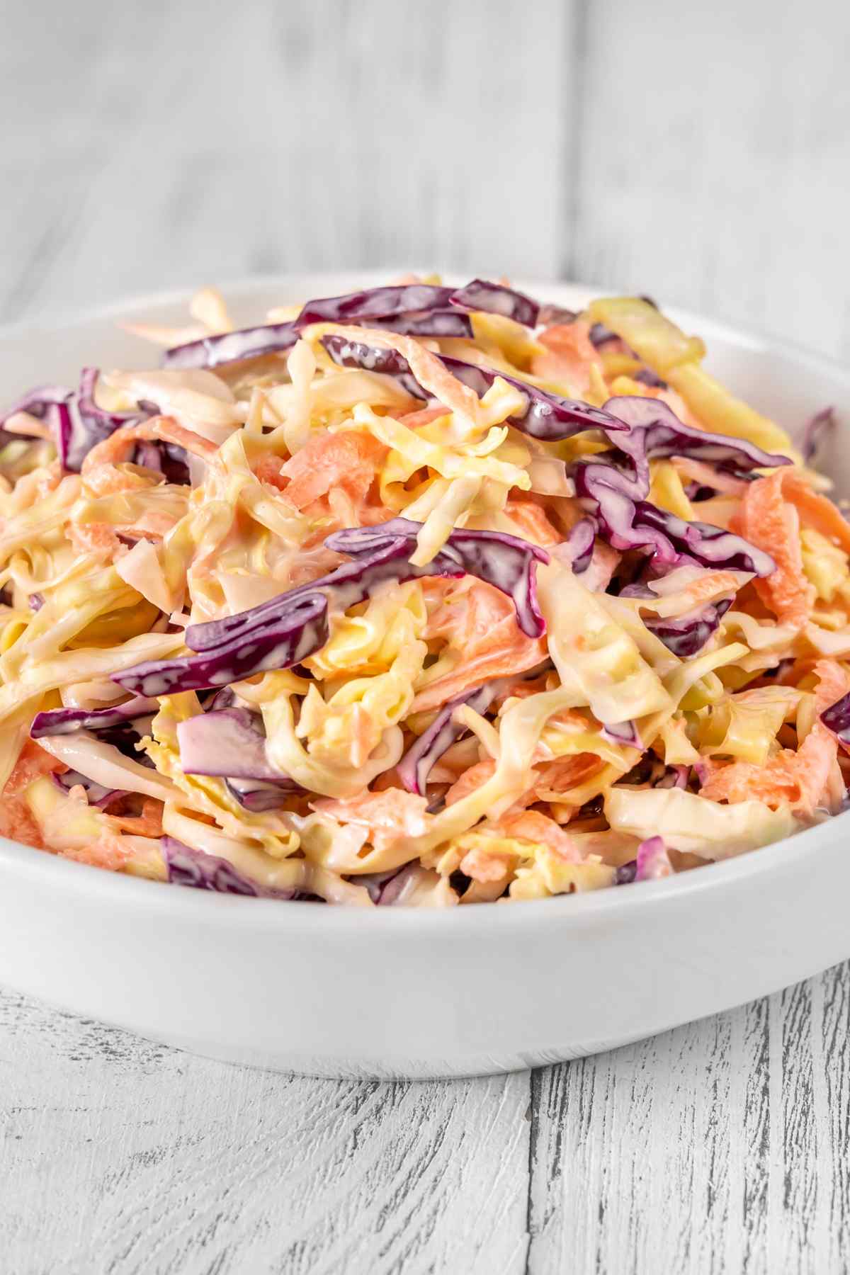 This is the perfect summer BBQ side dish you’ll love to bring along or serve. With a taste of the south, this creamy coleslaw is quick and easy to prepare and makes the perfect accompaniment to any barbecue meal.
