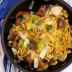 This quick and easy Cabbage and Noodles dish is loaded with flavorful noodles, crisp-tender cabbage, and comforting sausages. It’s a delicious combination of flavors and textures.