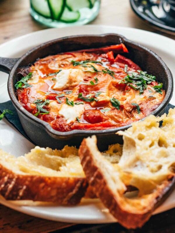 Portuguese Baked Eggs with Cheese and Toast