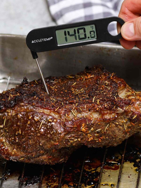 Tri Tip cooked to perfection and measured by an instant thermometer