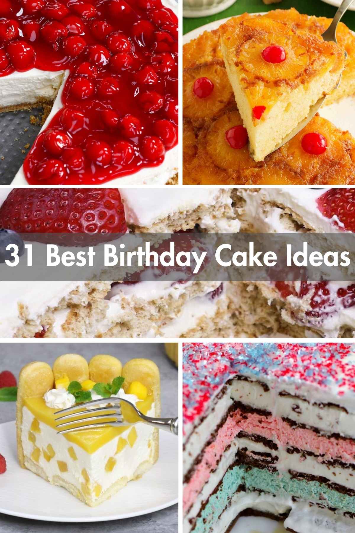 Whether you are planning an 18th, 30th, 40th, 50th, or 80th birthday party, you'll get inspired by this collection of 31 best Birthday Cake Ideas. Whether you prefer a traditional frosted cake, chocolate cake, sweet cupcakes, or even a cheesecake, a homemade creation is the best way to show someone they’re special. 