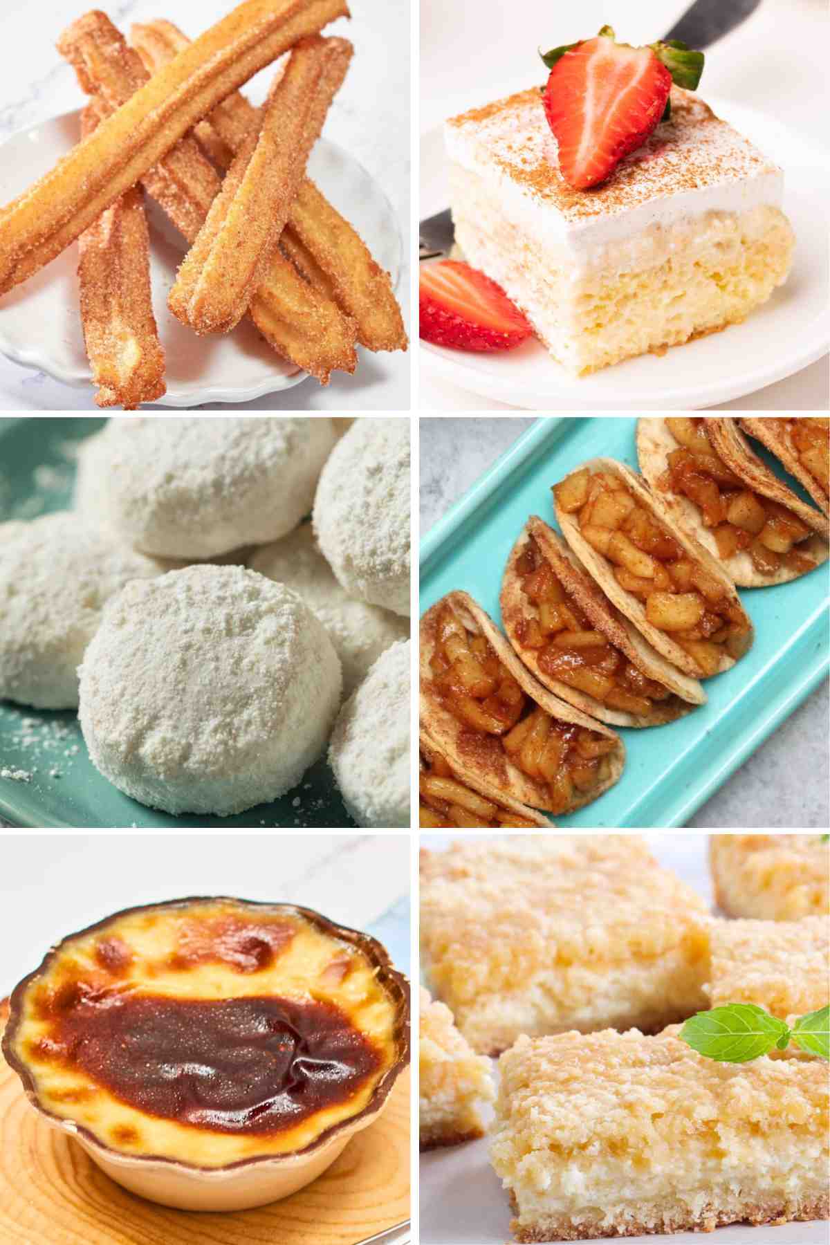 Best authentic Mexican Desserts all in one place! Warmed up, cooled down and everything in between – comer hasta (eat up)! You have likely heard of churros, but what about Fried Ice Cream or Rumchata Cakes? Or how about Apple Pie Tacos?